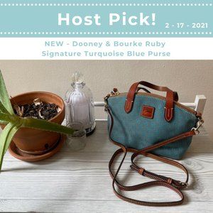 *HP* Dooney & Bourke Ruby Sig Turquoise Blue Purse